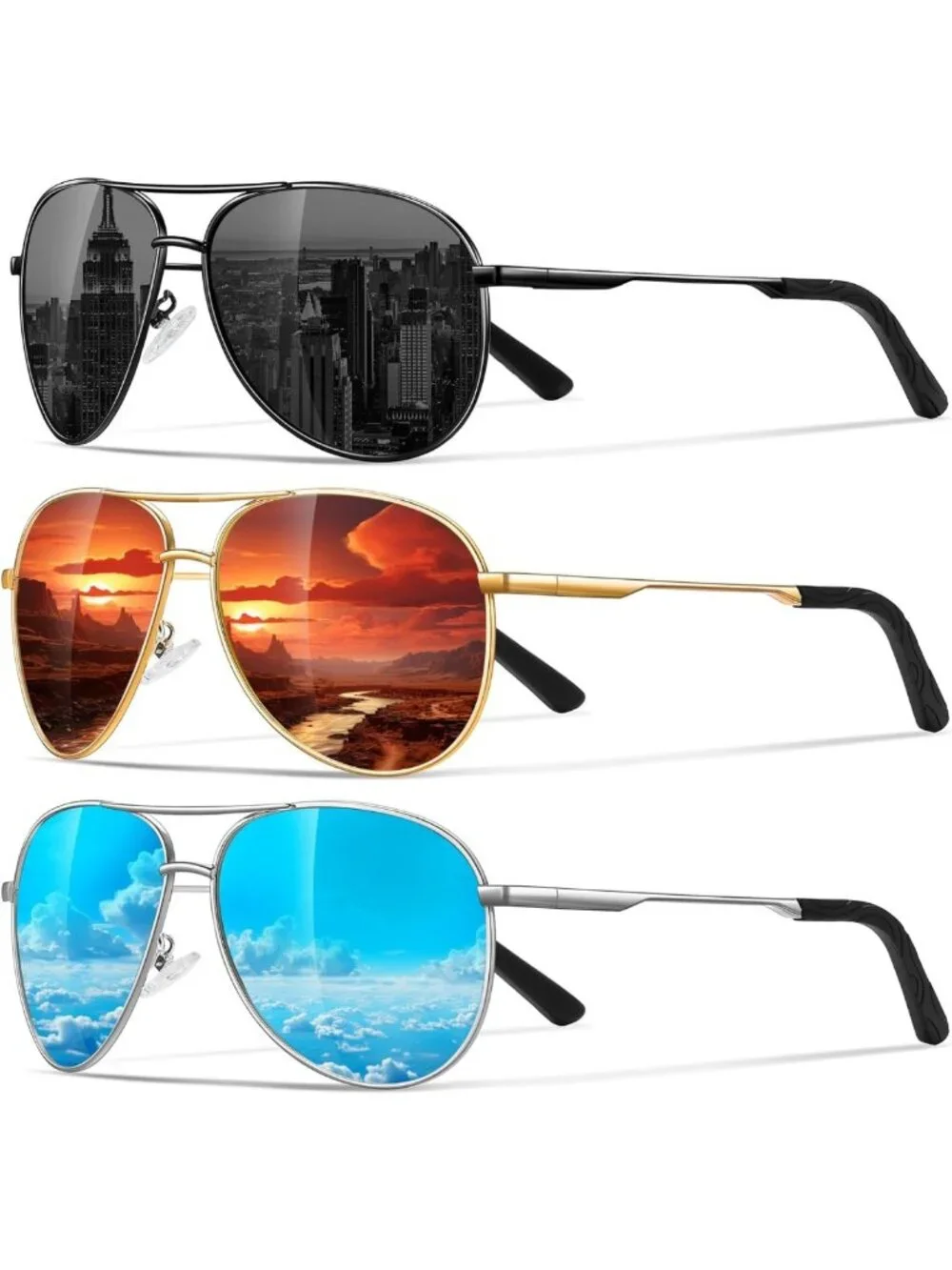 Stylish Polarized Aviator Sunglasses for Men & Women | UV400 Protection